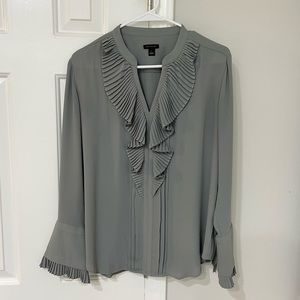 Ann Taylor Grey Long Sleeve Shirt